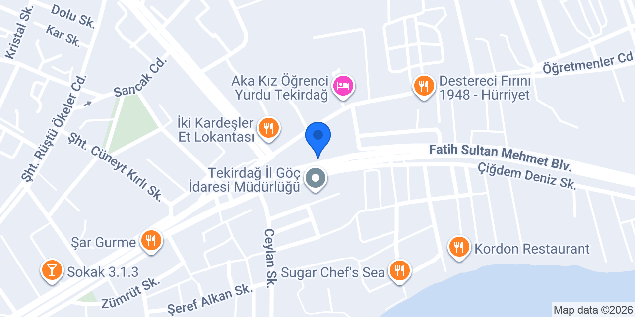 Tekirdağ Bilgi Koleji konumu