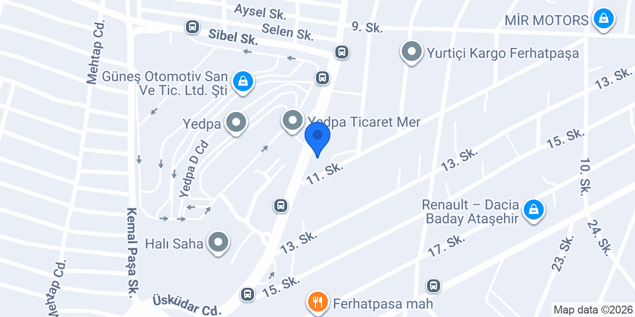 Akbank Ferhatpaşa Şubesi konumu