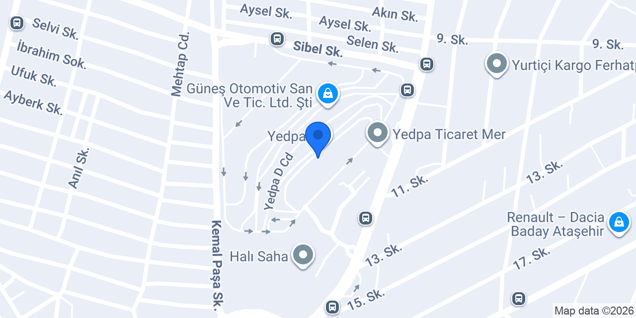 Yapı Kredi - Yedpa Şubesi konumu