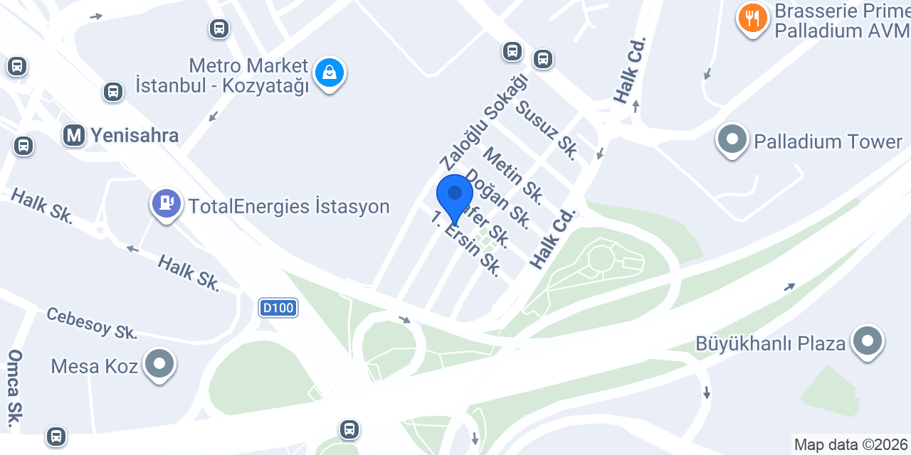 MEGA MUTFAK ATAŞEHİR konumu