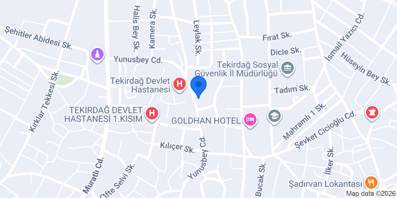 Melike Eczanesi tekirdağ konumu