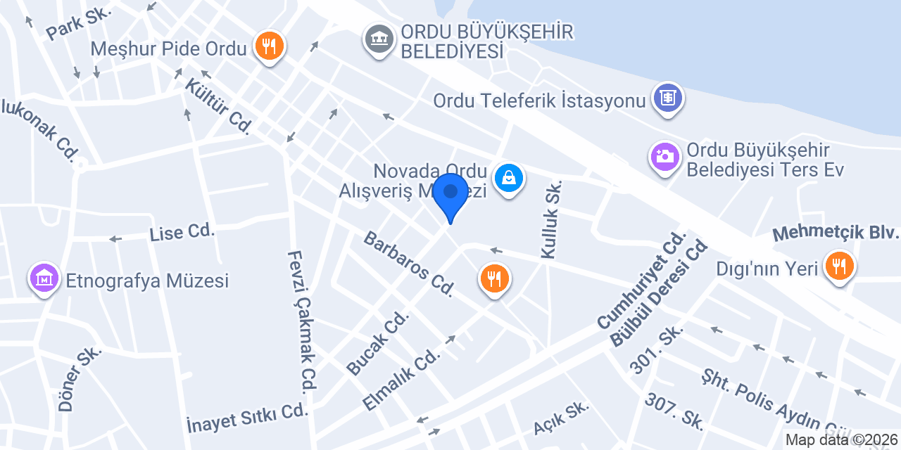 TEB Ordu Şubesi konumu
