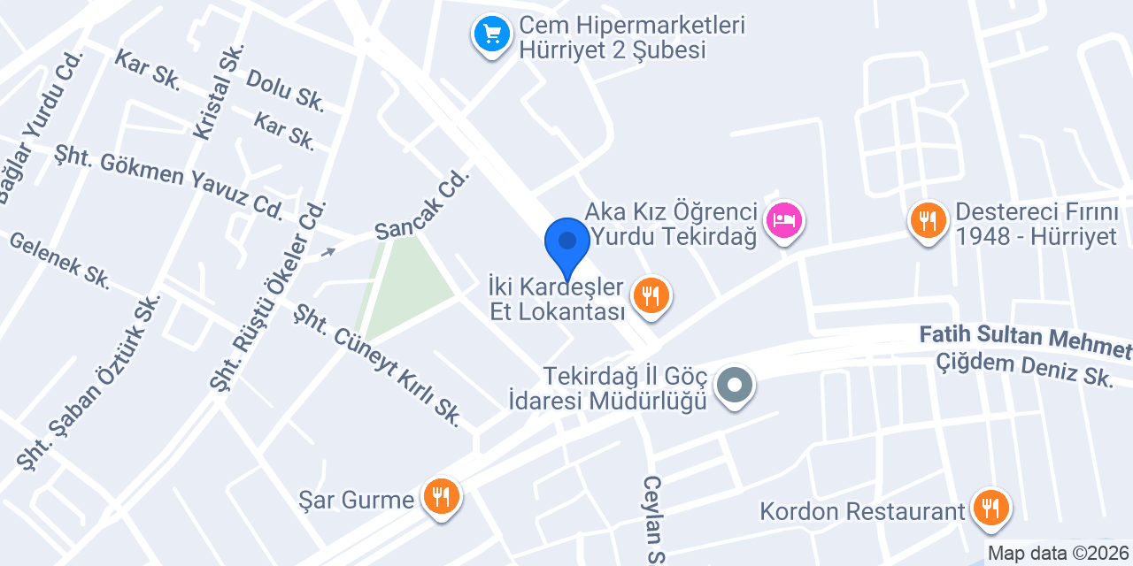 Kahve Durağı Tekirdag konumu