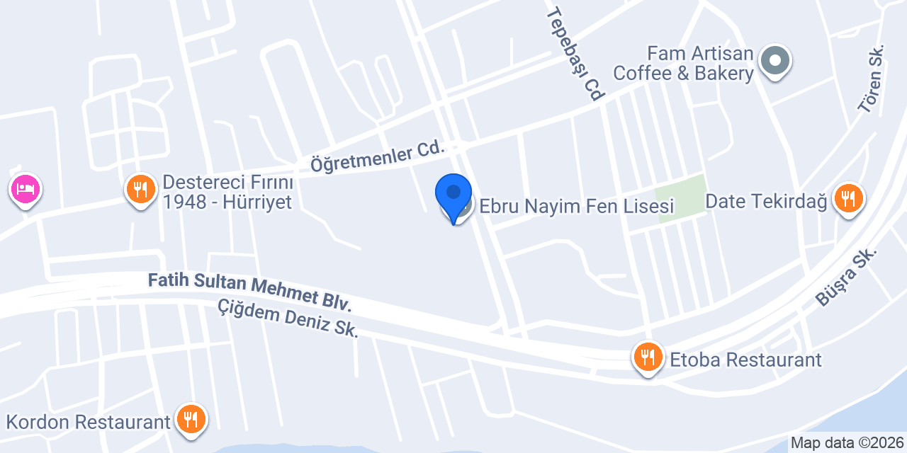 Ebru Nayim Fen Lisesi konumu