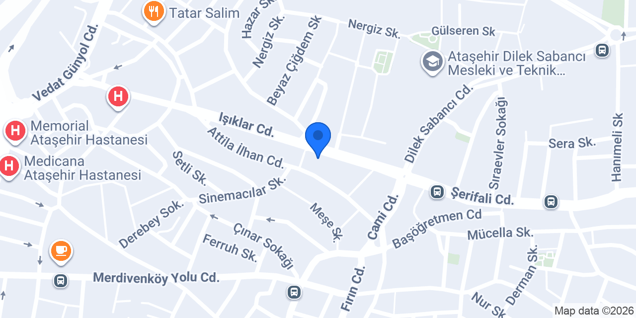 Dr. Nirvana Yüksek Kliniği konumu