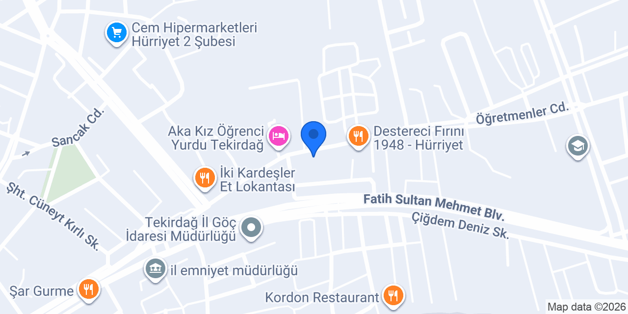 Tekirdağ Evlilik Teklifi konumu