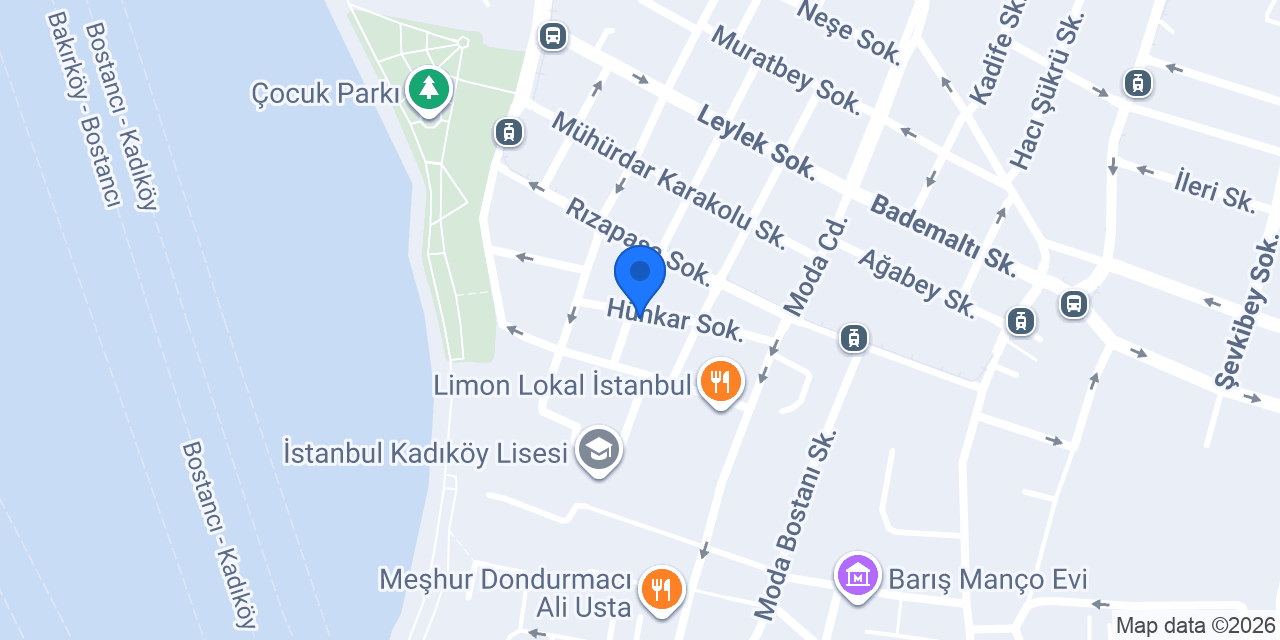 Halkbank Moda Şubesi konumu