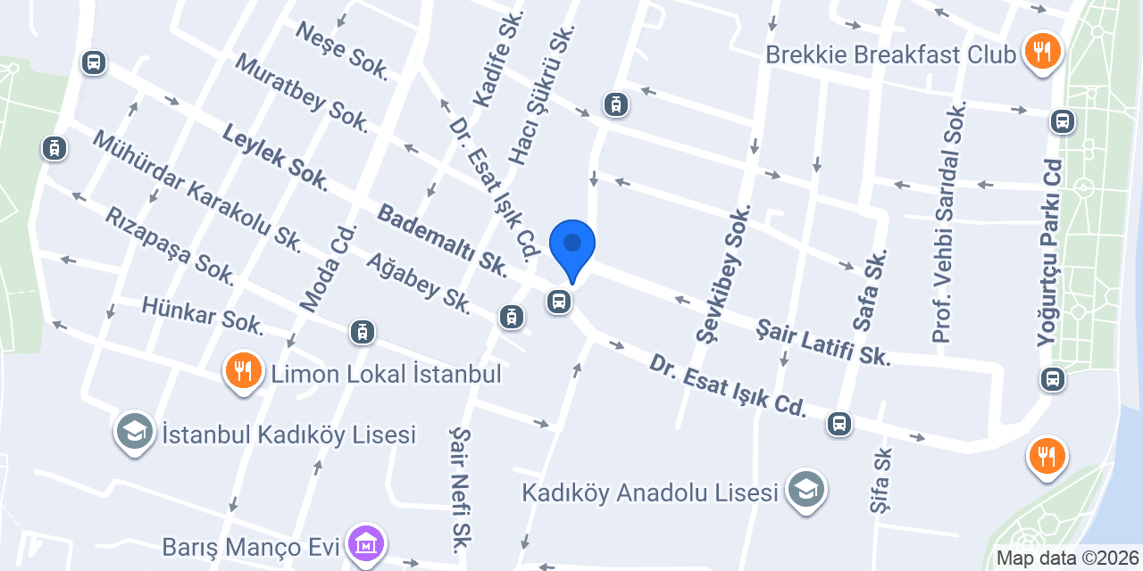 Kadıköy Moda Oteller konumu