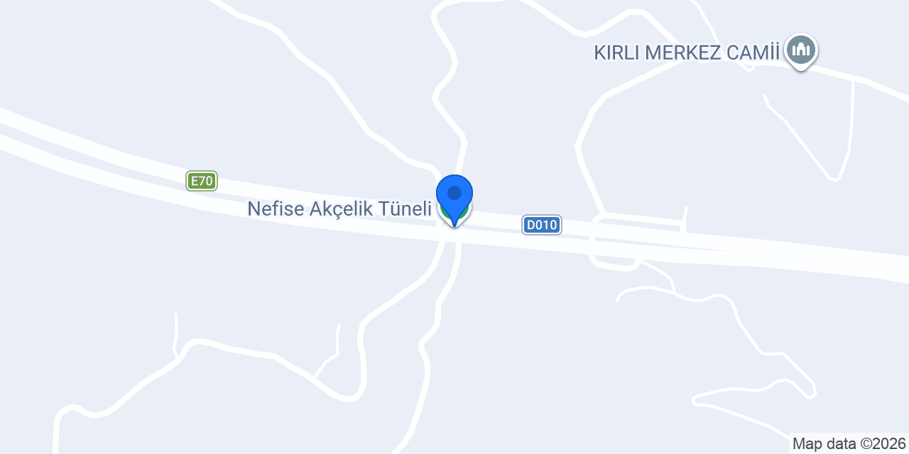 Nefise Akçelik Tüneli konumu