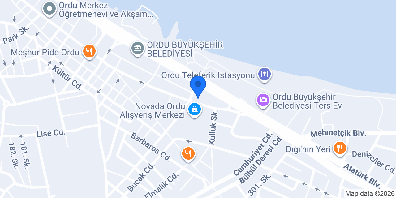 Antep Restaurant Ordu konumu