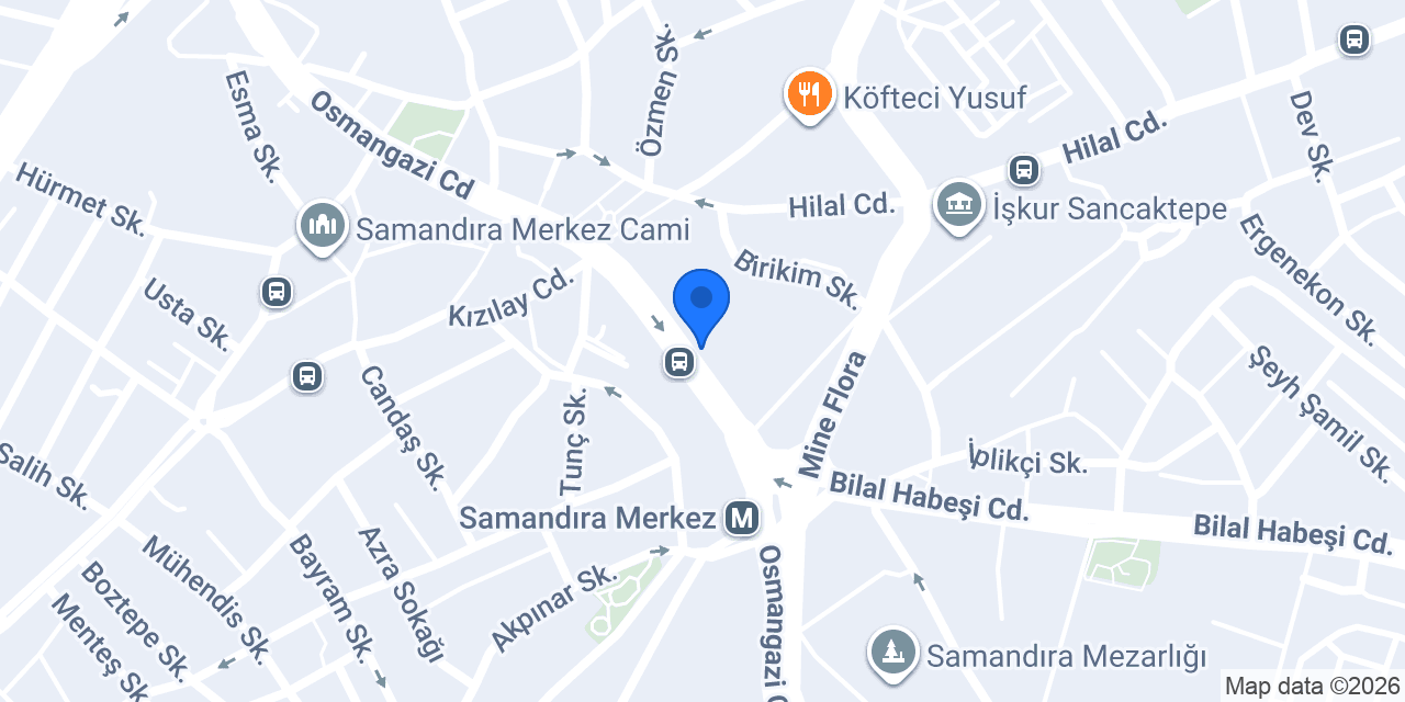 Garanti BBVA Samandıra Şubesi konumu