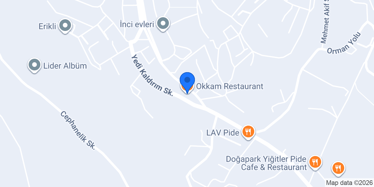 Okkam Restaurant konumu
