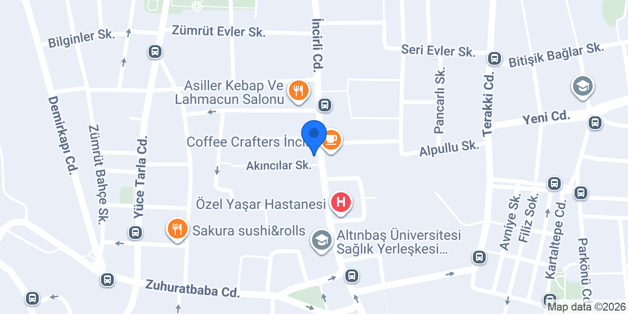 Yapı Kredi - İncirli Şubesi konumu
