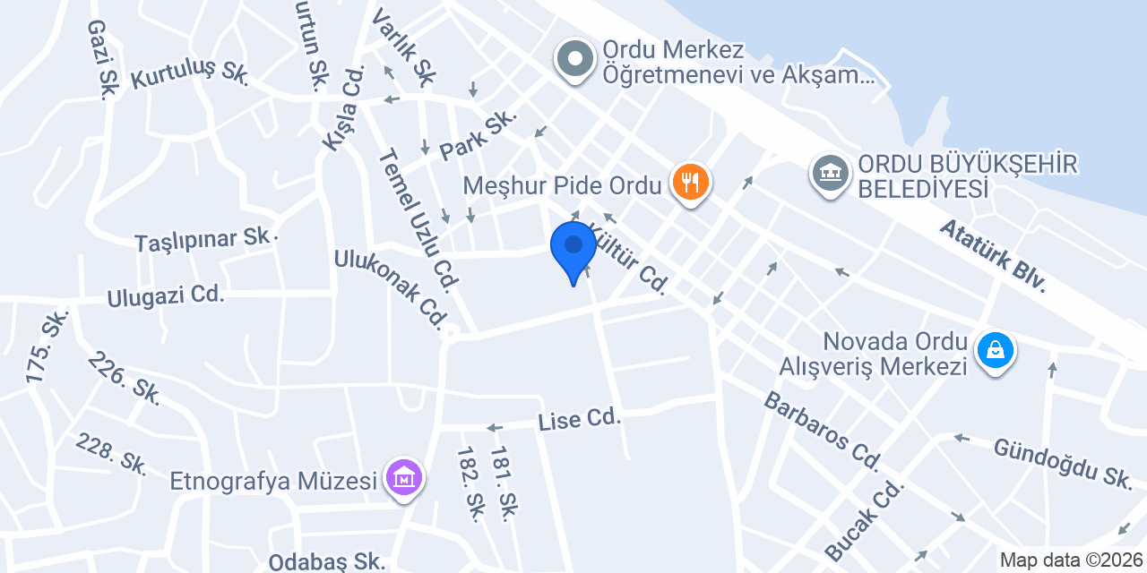 Ptt-ordu Şubesi konumu
