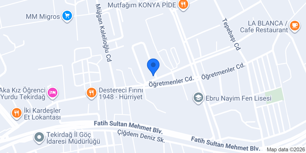 Arı Kitabevi Tekirdağ Şube konumu