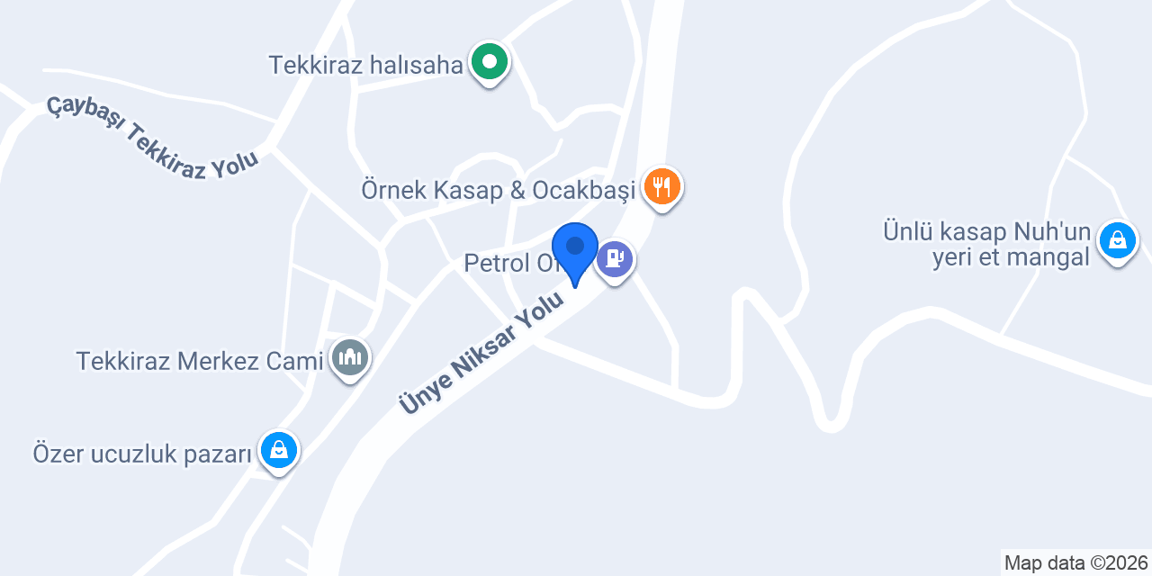 Tekkiraz Aile Sağlık Merkezi konumu