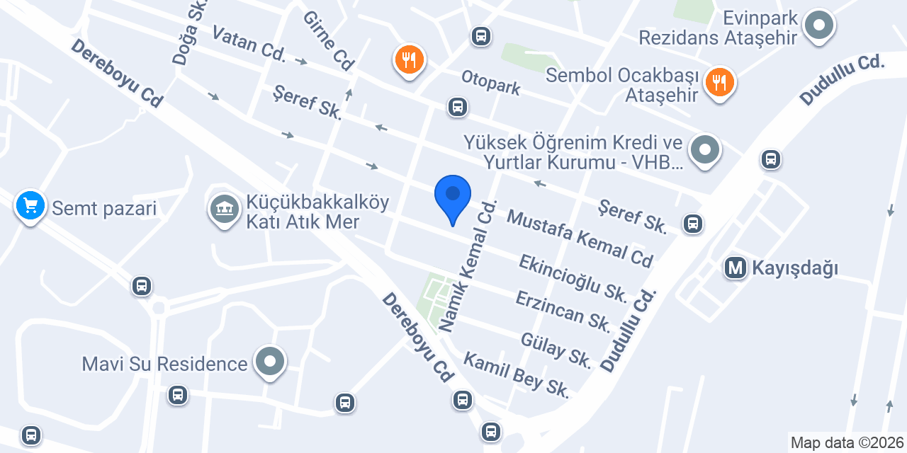Abant Su ATAŞEHİR konumu