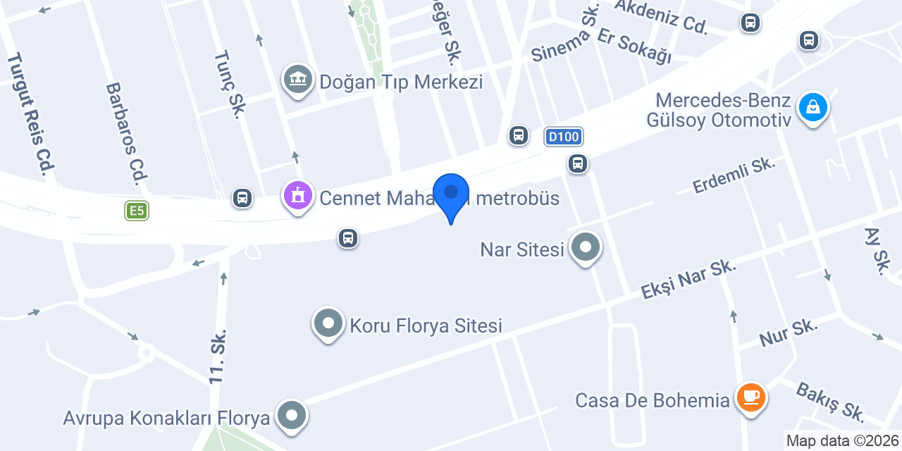 Çilek Odası | Florya E-5 konumu
