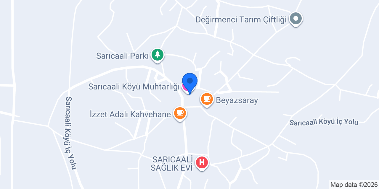 Sarıcaali Köyü Muhtarlığı konumu