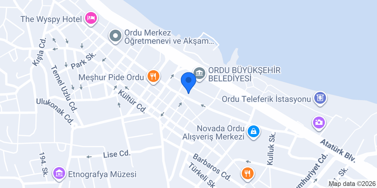 Katılımevim Ordu Şube konumu