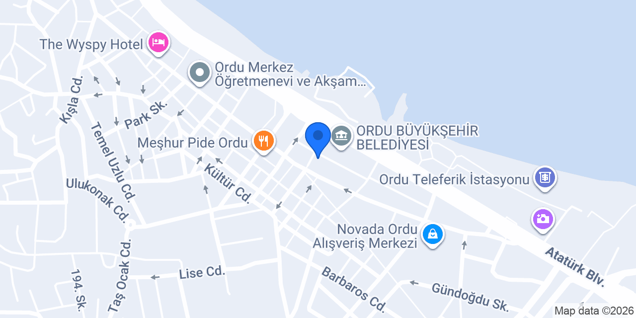 Ordu Kervansaray Cafe konumu