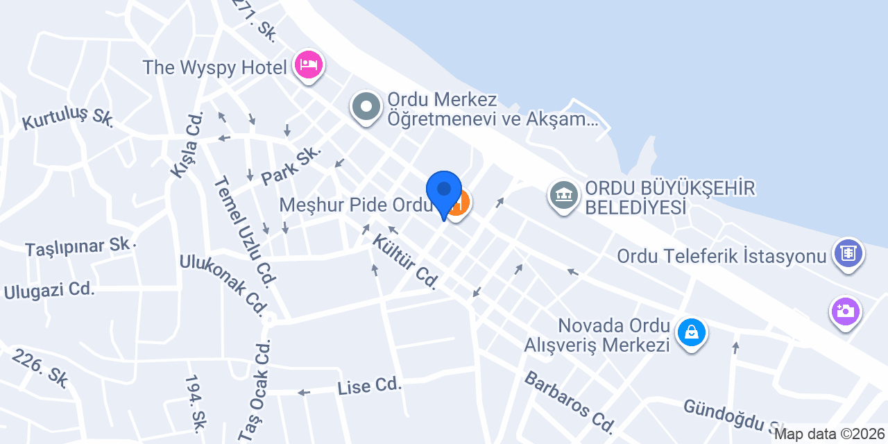 QNB Ordu Şubesi konumu