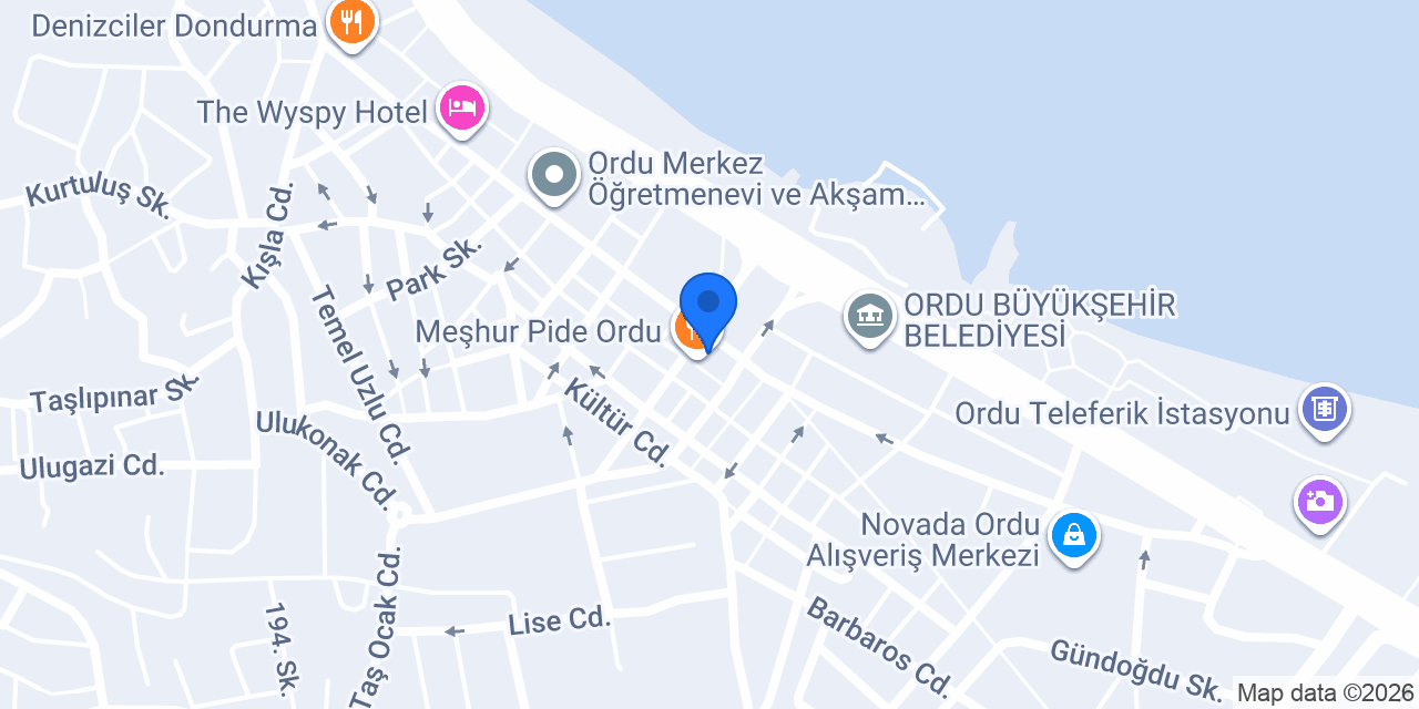 Şekerbank Ordu Şubesi konumu