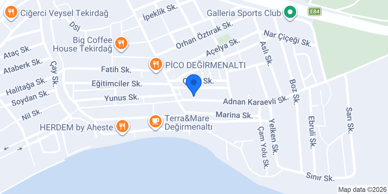 Sihirli Pizza Değirmenaltı Tekirdağ konumu