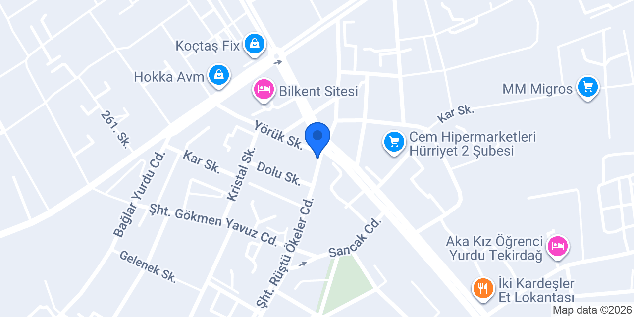 TEKİRDAĞ BARIŞ VETERİNER KLİNİĞİ TEKİRDAĞ konumu