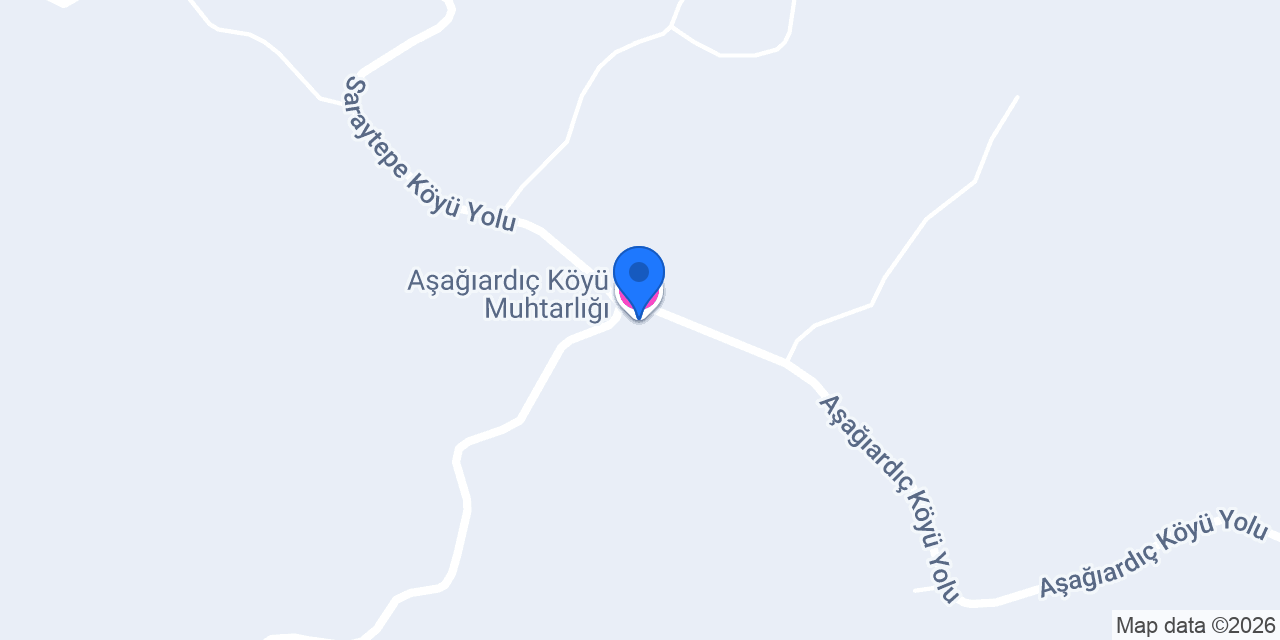 Aşağıardıç Köyü Muhtarlığı konumu