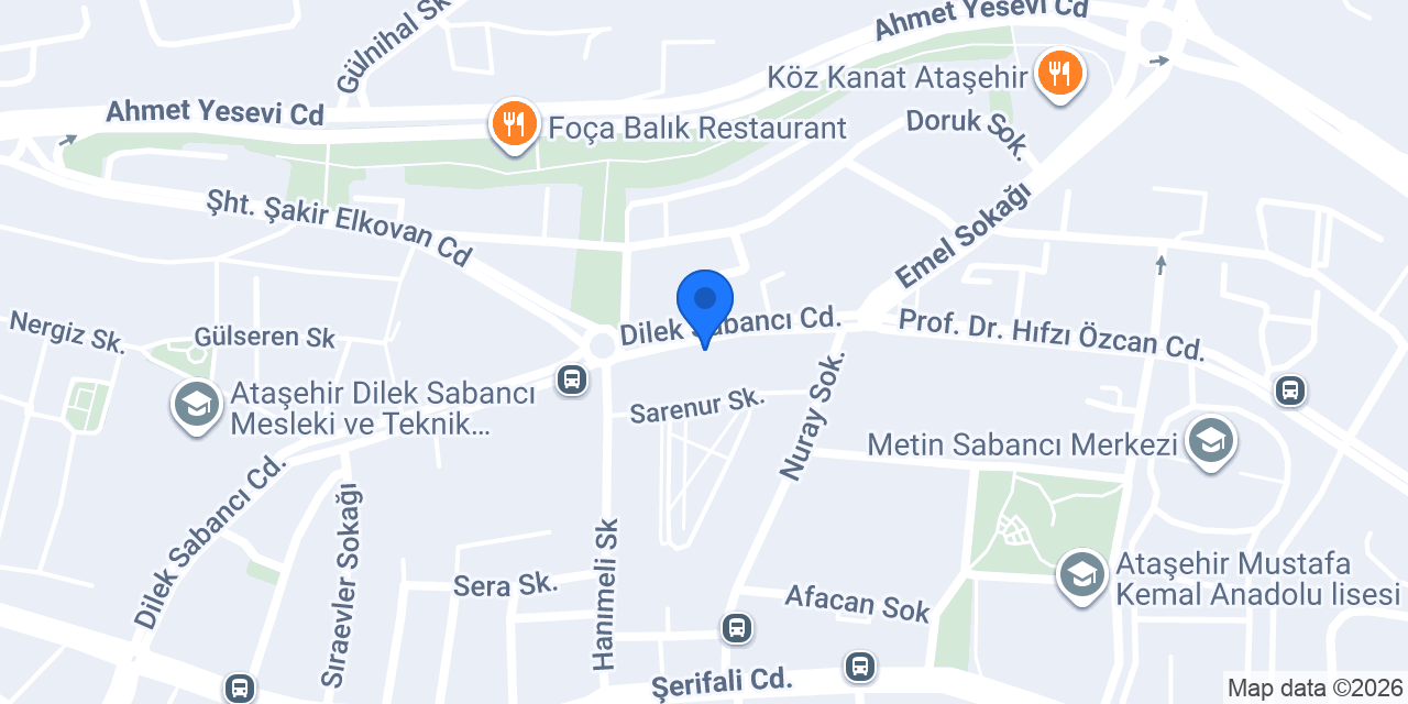 Pizza V Küçükbakkalköy konumu
