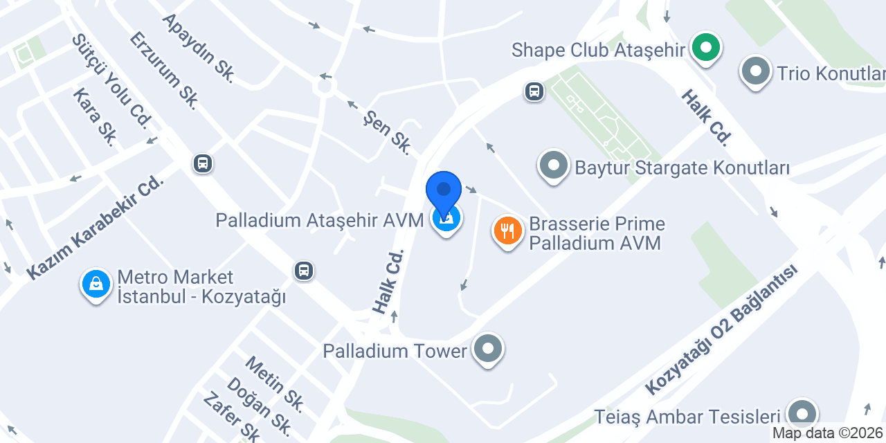 Vodafone Cep Merkezi konumu