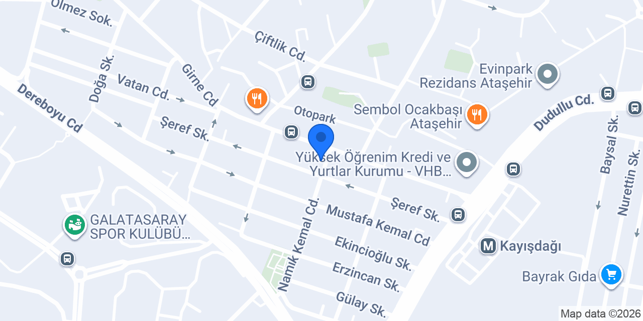 Otek Home Mobilya konumu