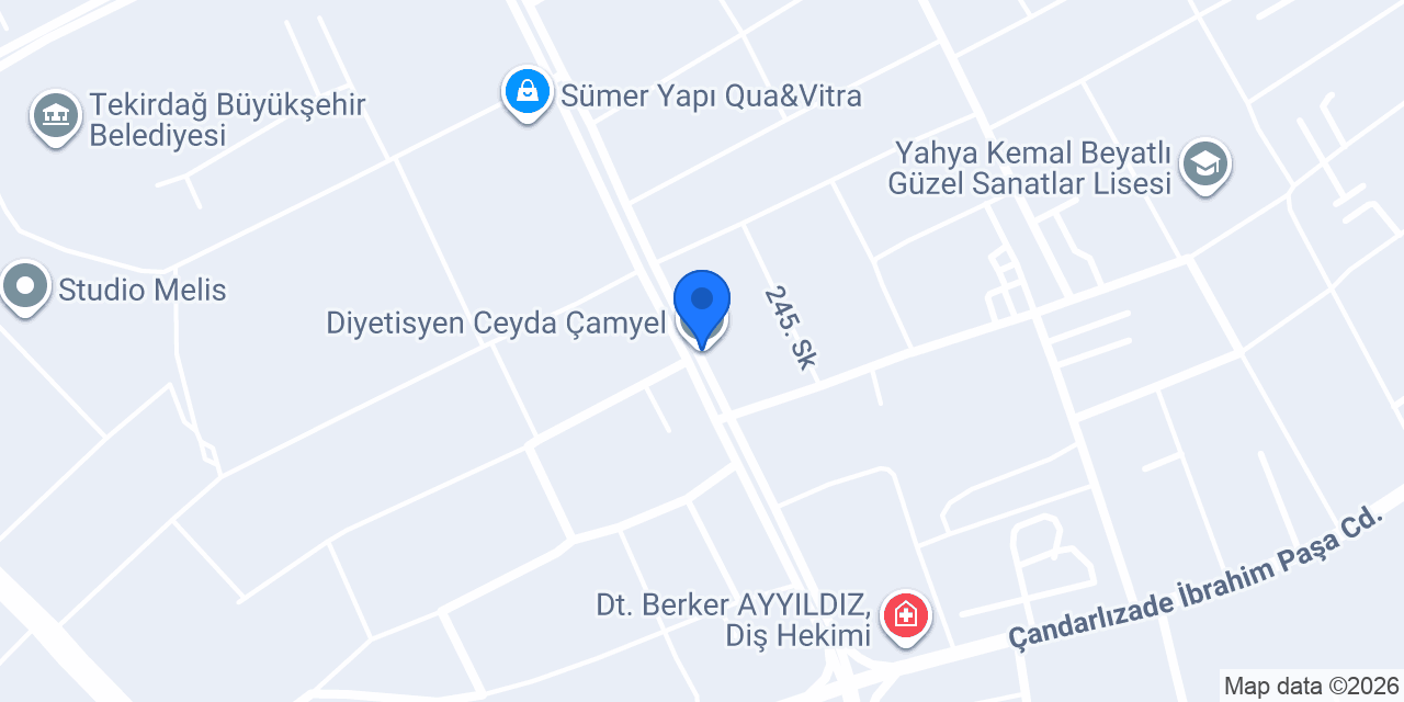 Diyetisyen Ceyda Çamyel konumu
