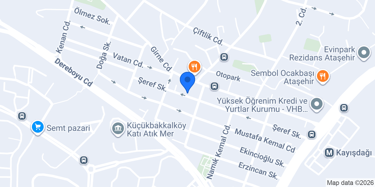 Ataşehir Cam konumu