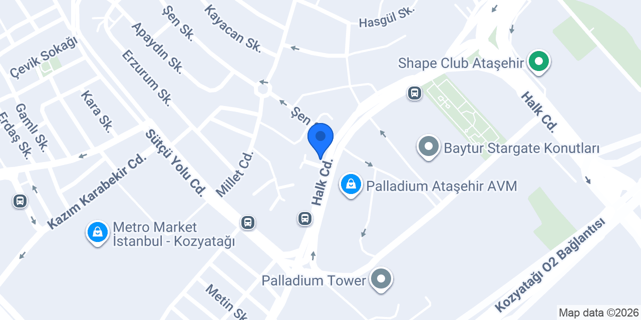 TEB Batı Ataşehir Şubesi konumu