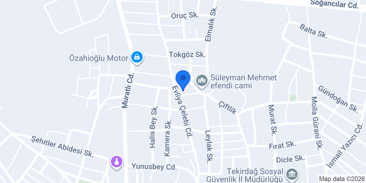 Tekirdag elektrikçi Timur elektrik konumu