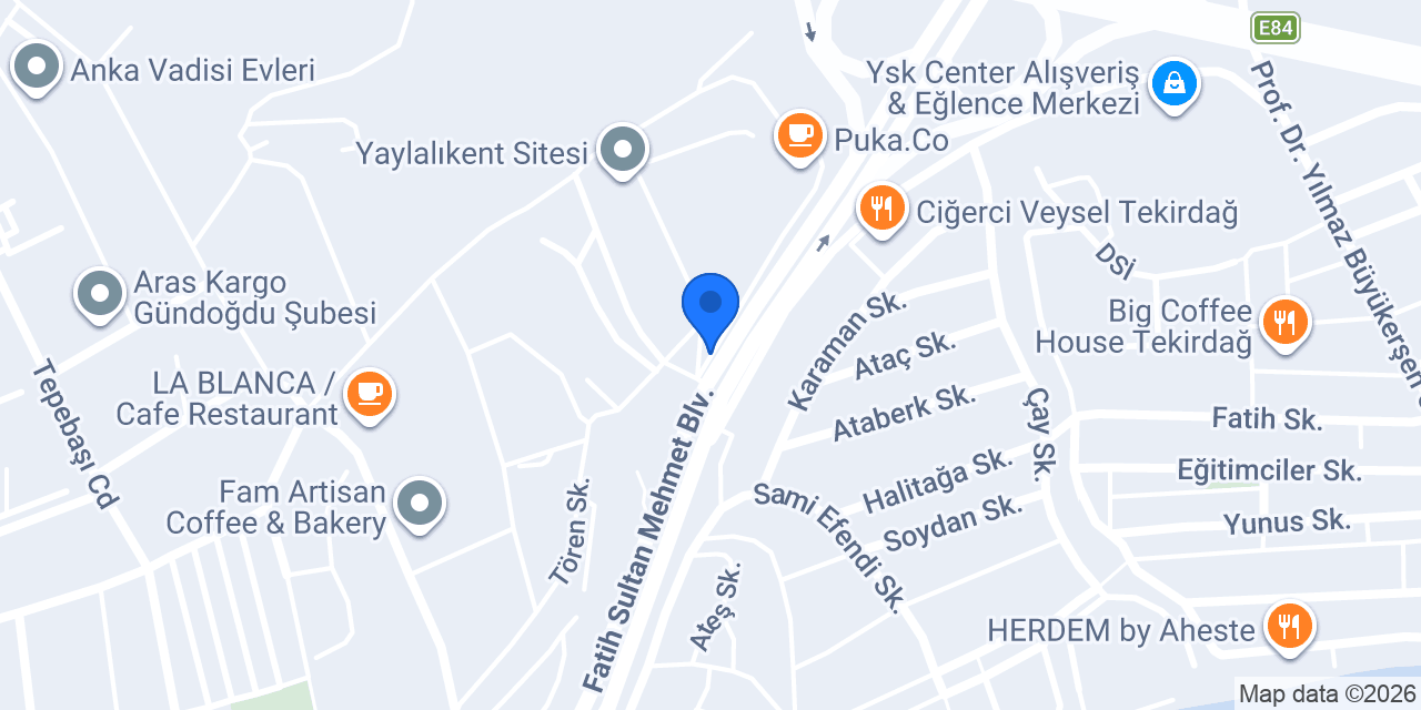 Tekirdağ çiçekçilik konumu