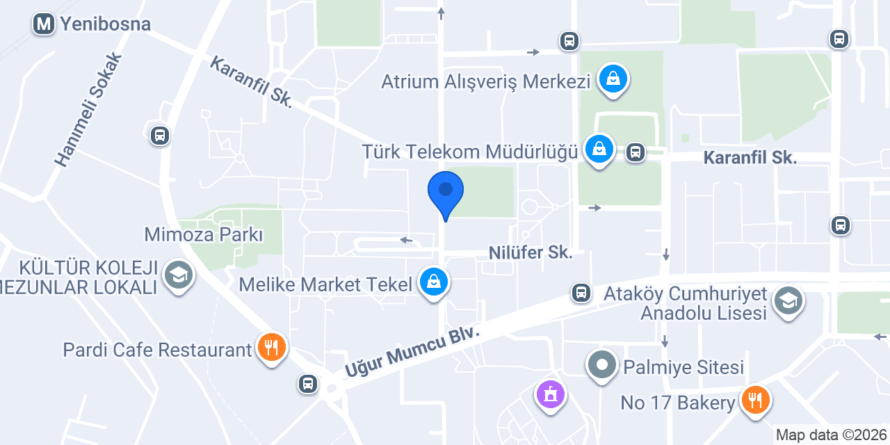 Atam Börek&Büfe konumu