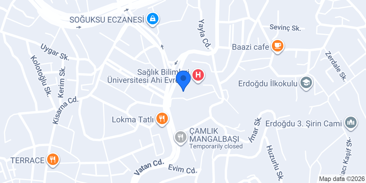 Çamlık Göğüs Hastanesi konumu