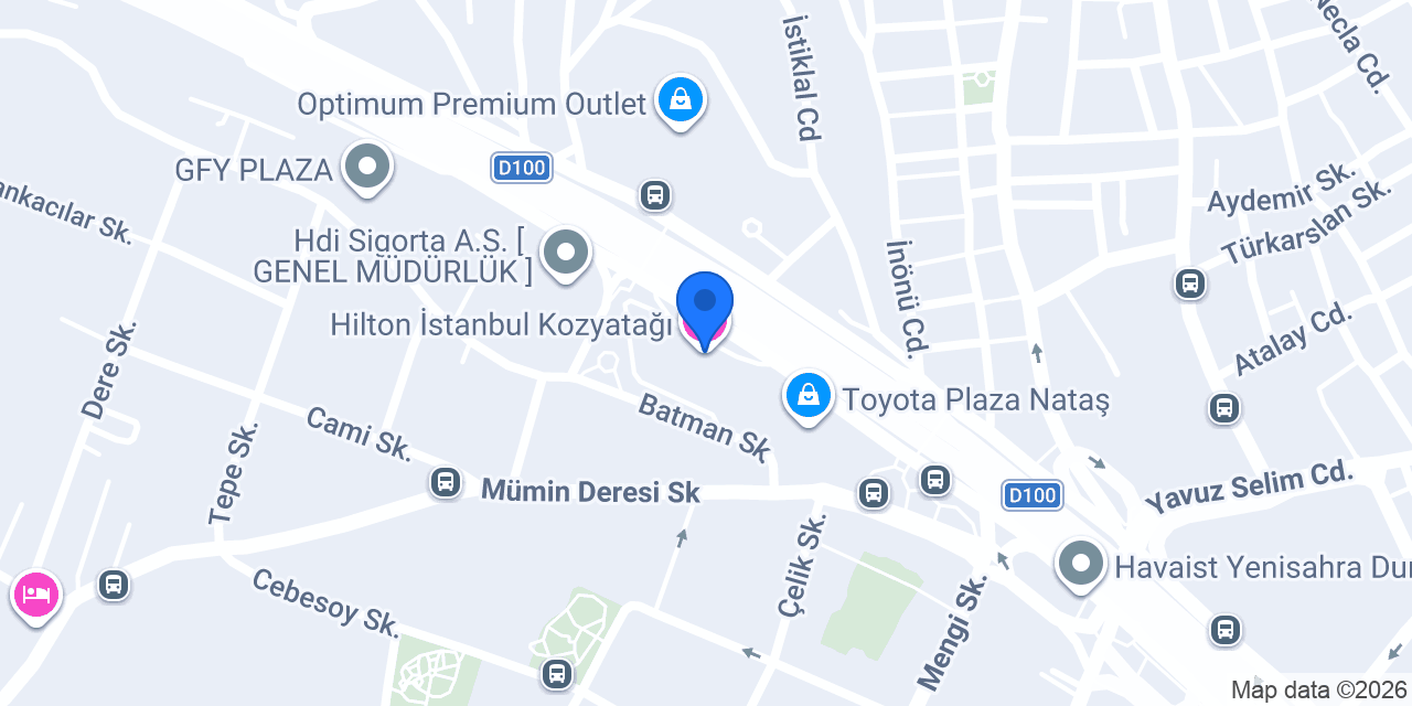 Hilton İstanbul Kozyatağı konumu