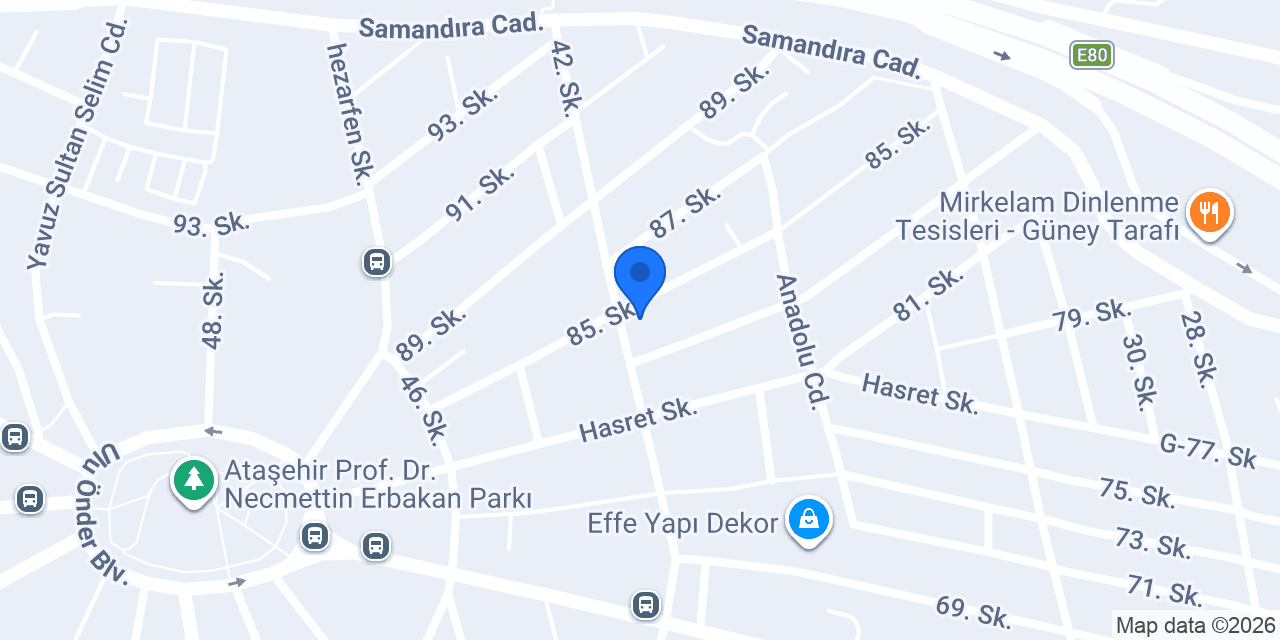 Aria Yapı İnşaat Sanayi ve Tic. Ltd. Şti. konumu