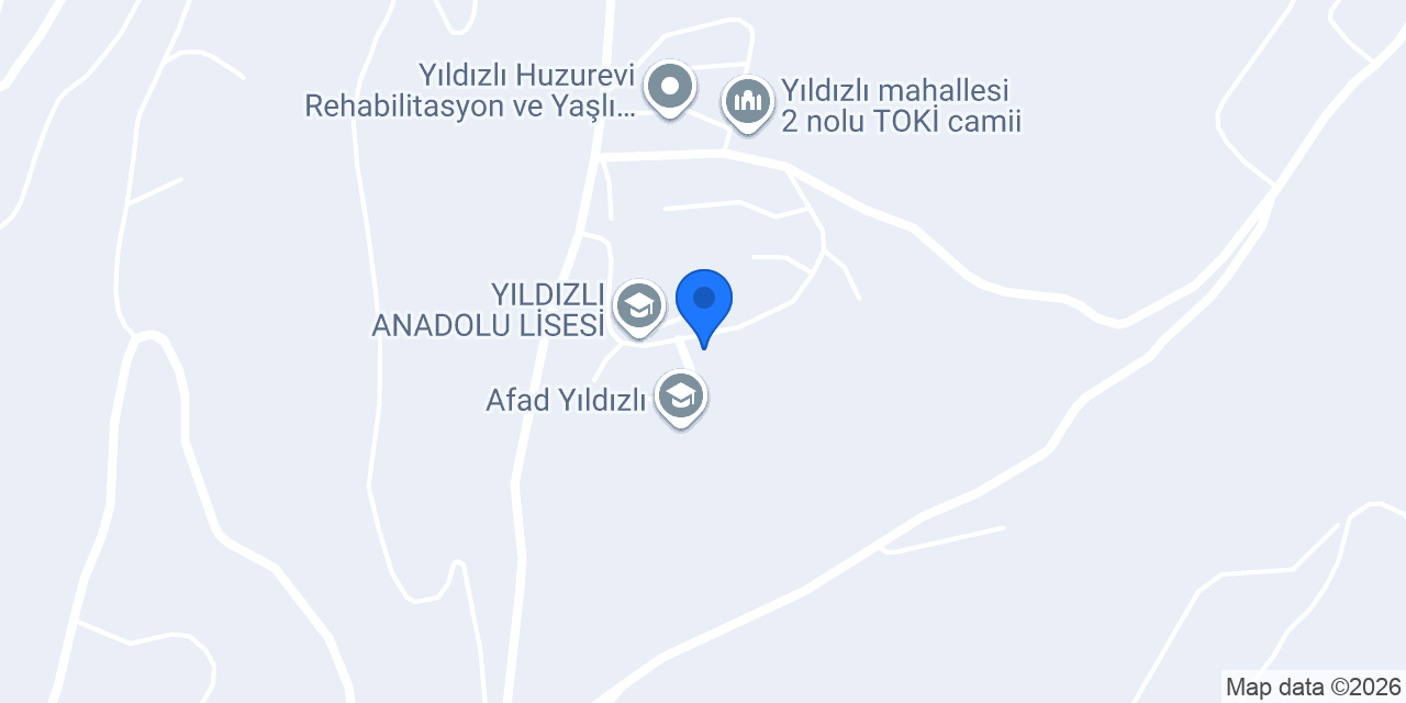 Yıldızlı Ayyıldız Ortaokulu konumu