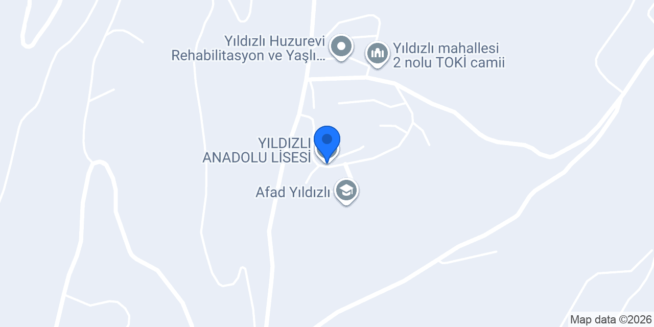 YILDIZLI ANADOLU LİSESİ konumu