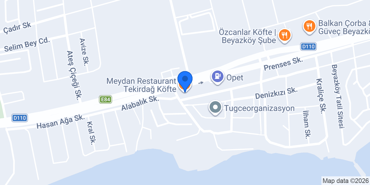 Meydan Restaurant Tekirdağ Köfte konumu