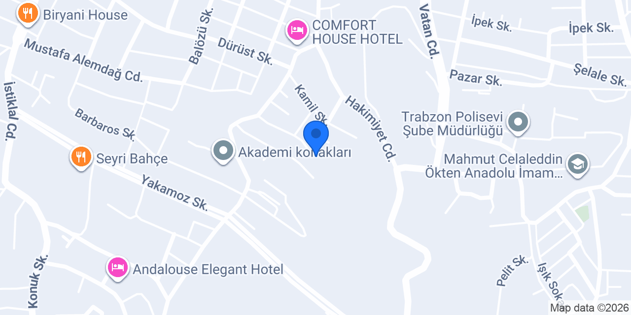 Trabzon Suites konumu