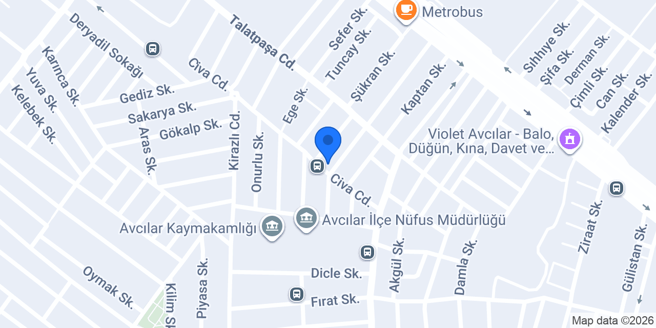 Öztat Döner konumu
