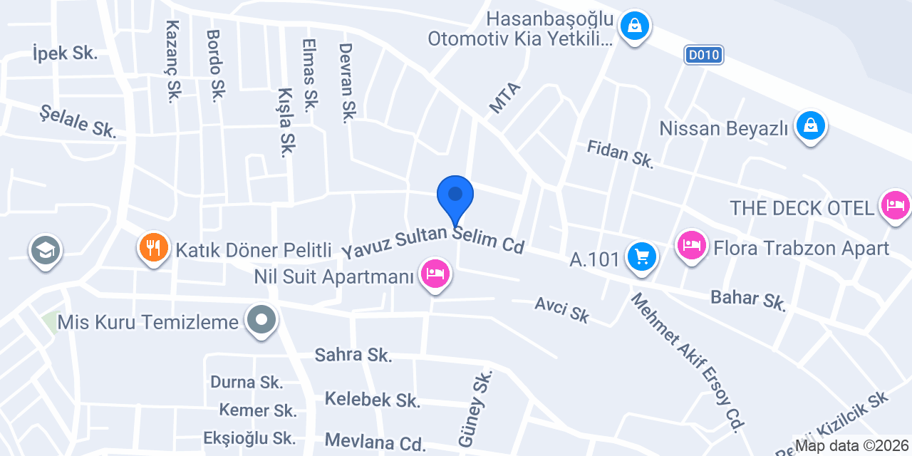 Usta Dekorasyon Trabzon konumu