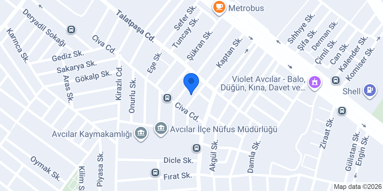 Apçin Mobilya konumu