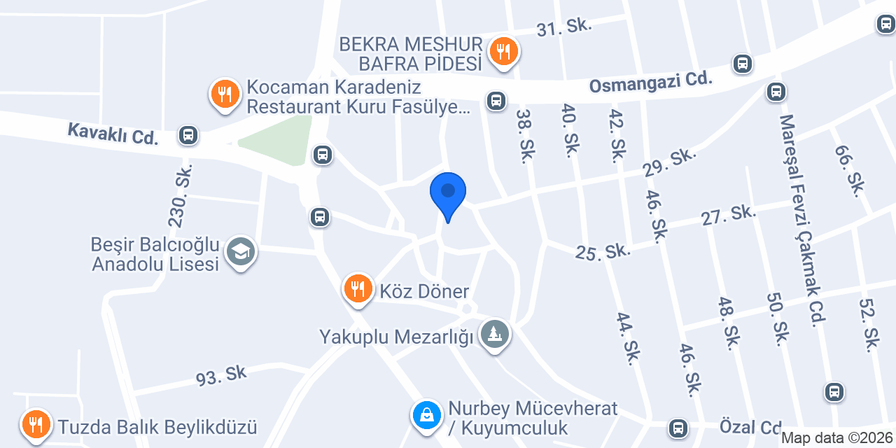 Özgür Alçın Estetik Kliniği konumu